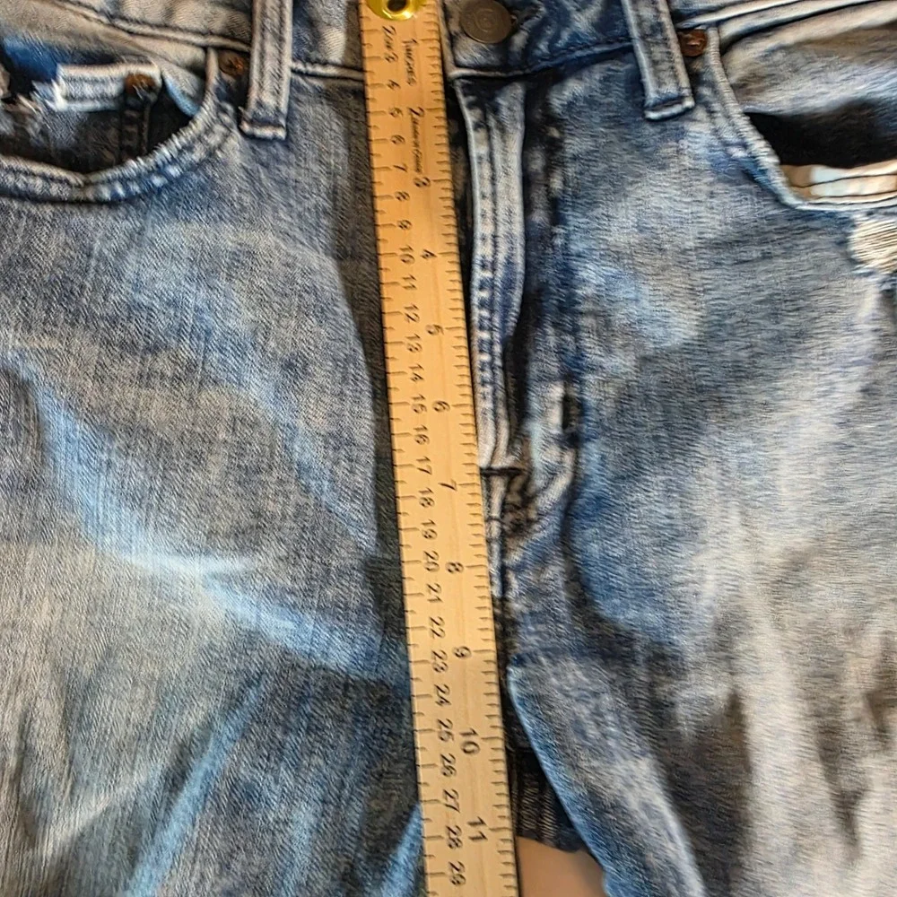 American Eagle Slim Taper Flex Distressed Jeans Mens 29x30 Blue Acid Wash Denim